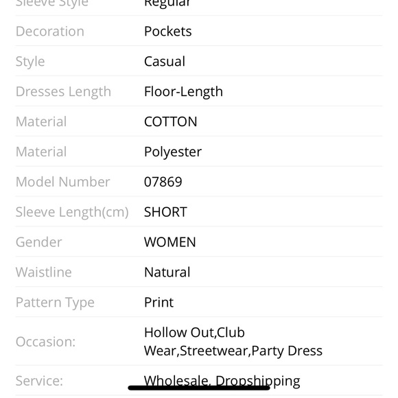 RESTOCKED Floor Length Summer Dress w/cut out - Picture 4 of 4